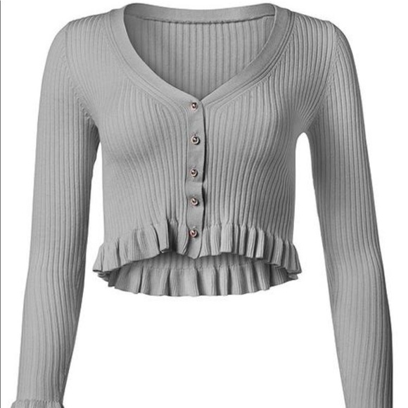 ✨SOLD✨ Venus Ruffle Detail Cardigan - Picture 2 of 13